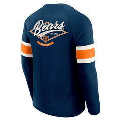 Chicago Bears Darius Rucker Collection Waffle-Knit Raglan Long Sleeve Henley T-Shirt Navy
