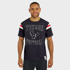 Houston Texans Darius Rucker Collection Football Stripe Sleeve T-Shirt Navy