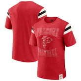 Atlanta Falcons Darius Rucker Collection Football Stripe Sleeve T-Shirt Red