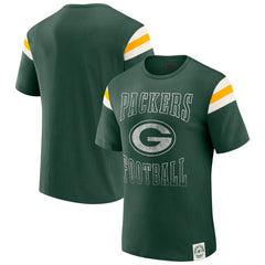 Green Bay Packers Darius Rucker Collection Football Stripe Sleeve T-Shirt Green
