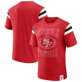 San Francisco 49ers Darius Rucker Collection Football Stripe Sleeve T-Shirt Scarlet