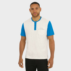 Detroit Lions Darius Rucker Collection Henley Colorblock Slub Pocket T-Shirt Cream