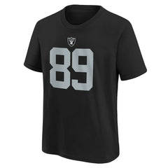 Brock Bowers Las Vegas Raiders Youth Player Name & Number T-Shirt Black