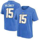 Ladd McConkey Los Angeles Chargers Youth Player Name & Number T-Shirt Powder Blue