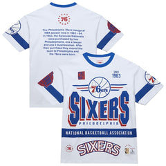 Philadelphia 76ers Unisex Hardwood Classics Vintage Team Origins Premium T-Shirt White