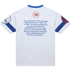 Philadelphia 76ers Unisex Hardwood Classics Vintage Team Origins Premium T-Shirt White
