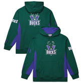 Milwaukee Bucks Hardwood Classics Team Origins Fleece Pullover Hoodie Hunter Green