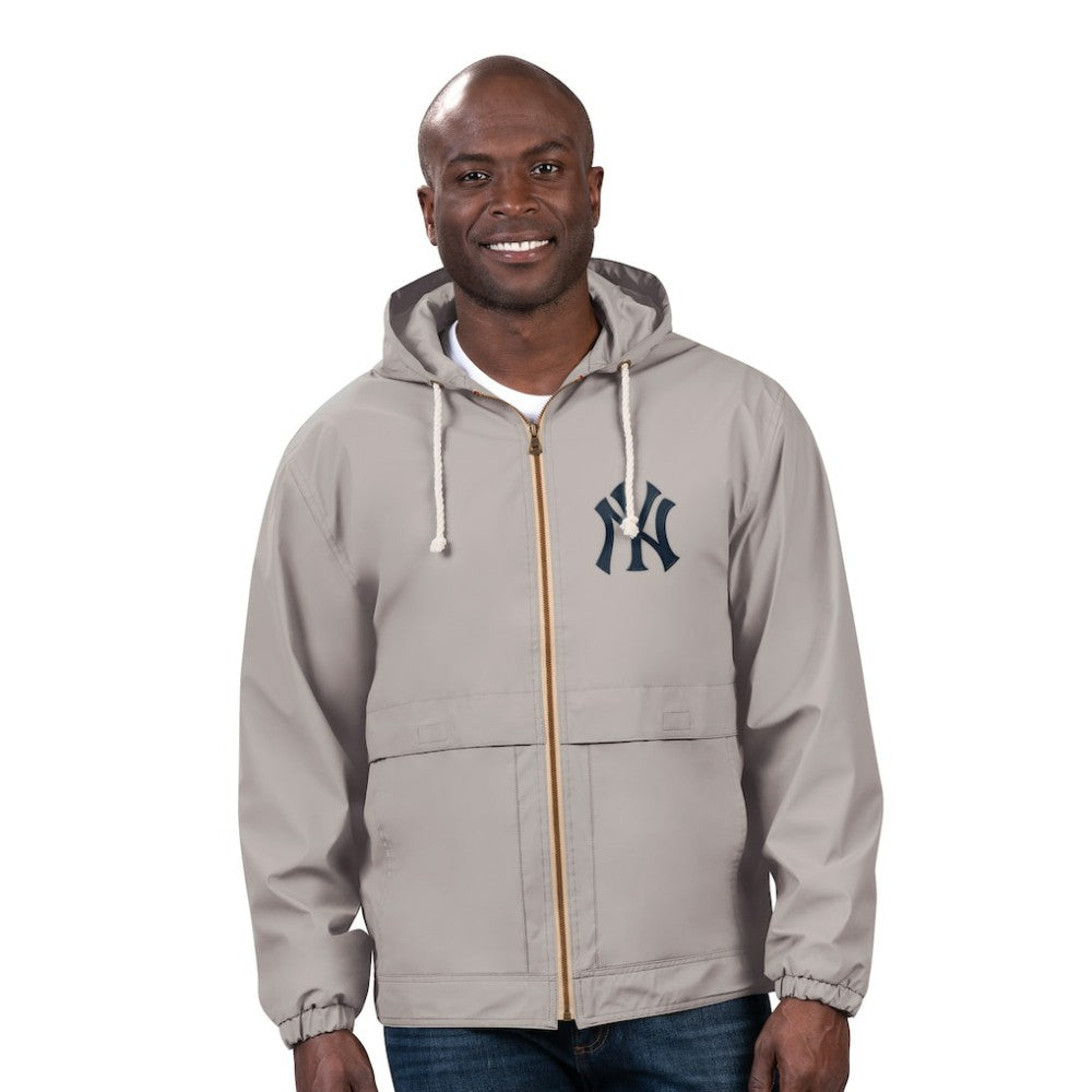 New York Yankees G-III Sports by Carl Banks Full-Zip Rain Jacket - Gray Jackets