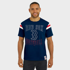 Boston Red Sox Darius Rucker Collection by Fanatics Distressed Sleeve Stripe T-Shirt - Navy T-shirts