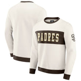 San Diego Padres Darius Rucker Collection by Fanatics Colorblock Crewneck Sweatshirt - Cream Sweatshirts