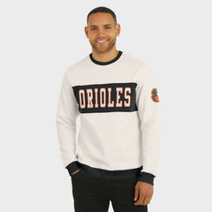 Baltimore Orioles Darius Rucker Collection by Fanatics Colorblock Crewneck Sweatshirt - Cream Sweatshirts
