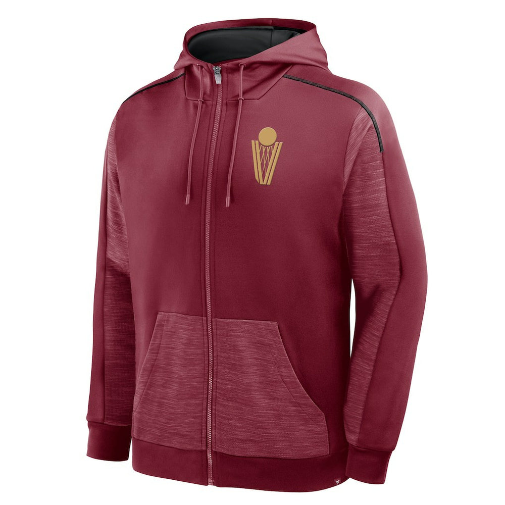 Cleveland Cavaliers Back Door Cut Play Defender Full-Zip Hoodie Wine