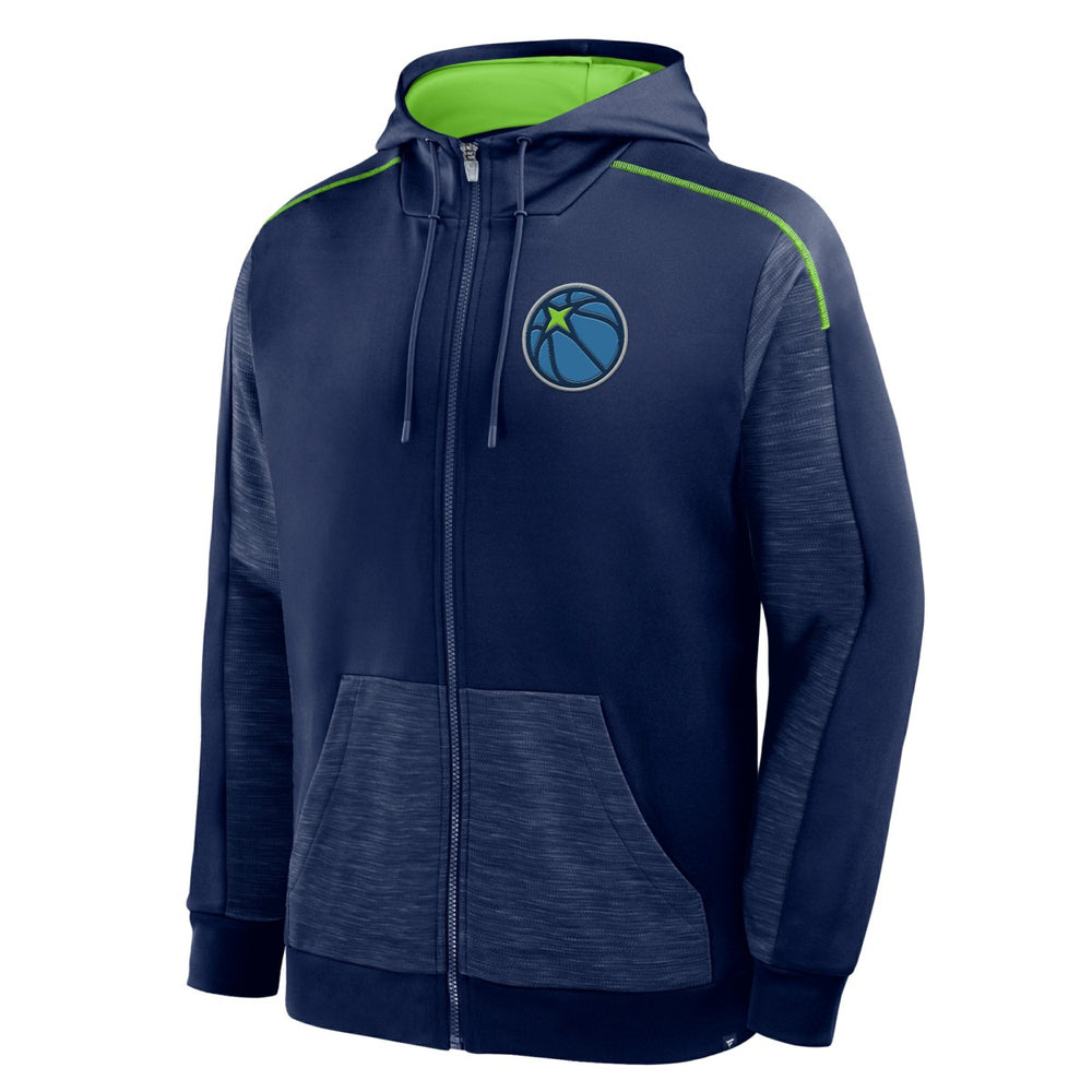 Minnesota Timberwolves Back Door Cut Play Defender Full-Zip Hoodie Navy