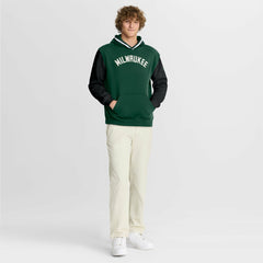 Milwaukee Bucks Half Court Shot Clock Fastbreak Hoodie Hunter Green/Black