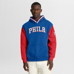 Philadelphia 76ers Half Court Shot Clock Fastbreak Hoodie Royal/Red