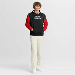 Portland Trail Blazers Half Court Shot Clock Fastbreak Hoodie Black/Red