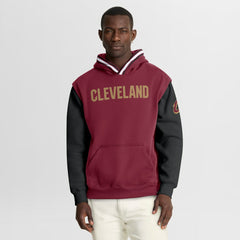 Cleveland Cavaliers Half Court Shot Clock Fastbreak Hoodie Wine/Black