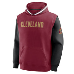 Cleveland Cavaliers Half Court Shot Clock Fastbreak Hoodie Wine/Black