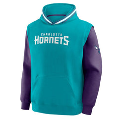 Charlotte Hornets Half Court Shot Clock Fastbreak Hoodie Teal/Purple