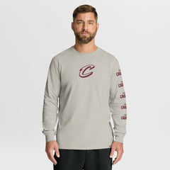 Cleveland Cavaliers Crossover Collection Ball Screen Action Premium Long Sleeve T-Shirt Cream