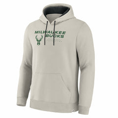 Milwaukee Bucks Crossover Collection Blocked Shot Premium Pullover Hoodie Off White