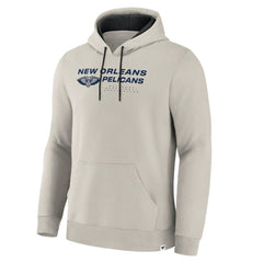 New Orleans Pelicans Crossover Collection Blocked Shot Premium Pullover Hoodie Off White