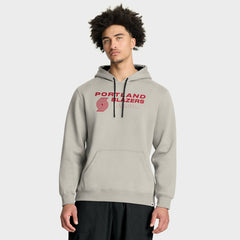 Portland Trail Blazers Crossover Collection Blocked Shot Premium Pullover Hoodie Off White