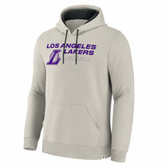 Los Angeles Lakers Crossover Collection Blocked Shot Premium Pullover Hoodie Off White