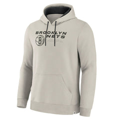 Brooklyn Nets Crossover Collection Blocked Shot Premium Pullover Hoodie Off White