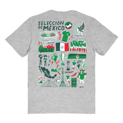 Mexico National Team Vive La Fete Women's Impressions Artwork T-Shirt Heather Gray sale