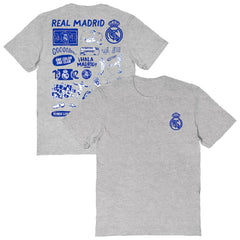 Real Madrid Vive La Fete Women's Impressions Artwork T-Shirt Heather Gray shop