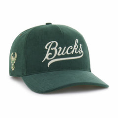 Milwaukee Bucks '47 Golden Age Relaxed Corduroy Hitch Adjustable Hat Hunter Green