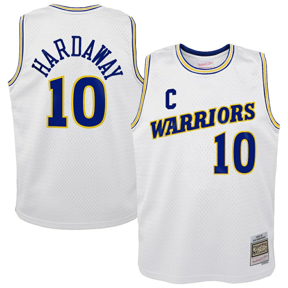 NBA Tim Hardaway Golden State Warriors Youth 1990-91 Hardwood Classics Swingman Throwback Home Jersey sale - White