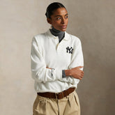 Yankees Polo Ralph Lauren Fleece Polo - White