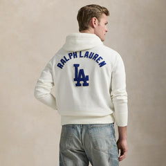 Dodgers Polo Ralph Lauren Fleece Hoodie - White Hoodies