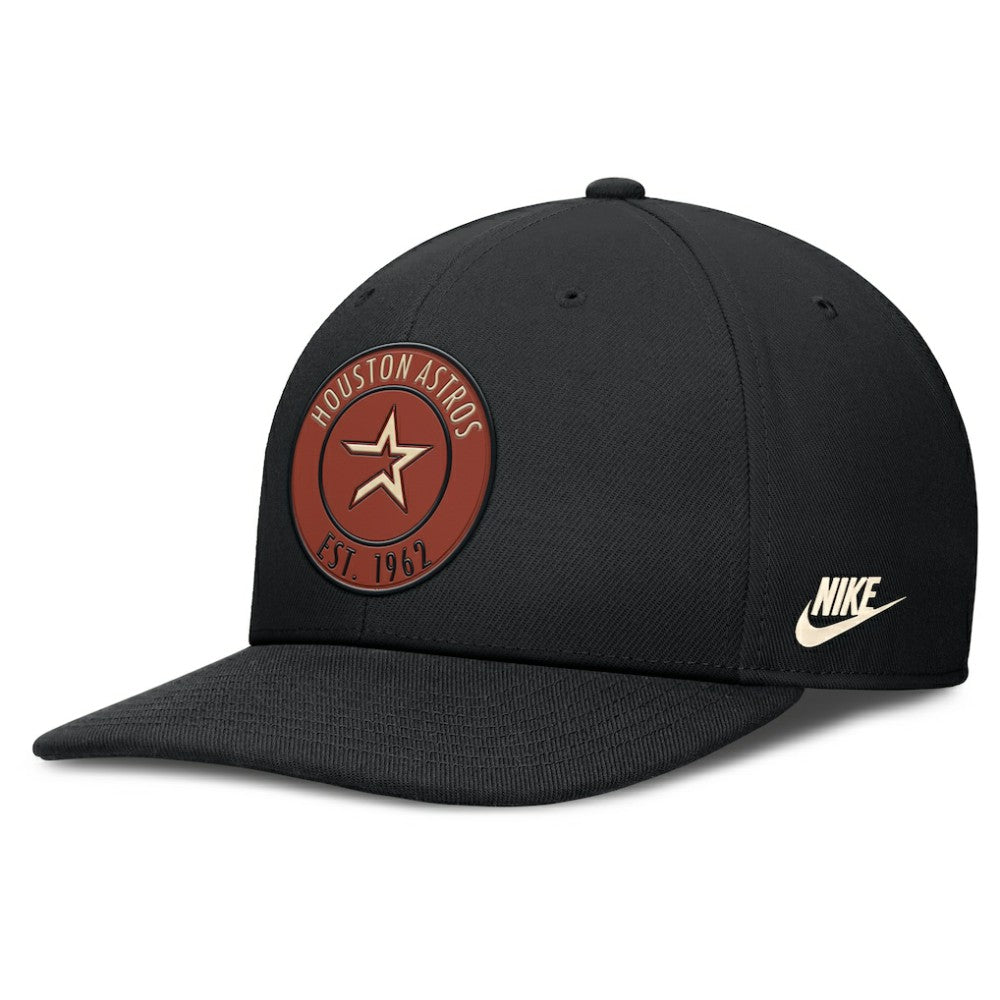 Houston Astros Nike Cooperstown Collection Pro Dri-FIT Snapback Hat - Black Hats