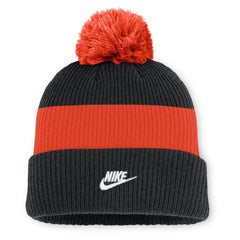 San Francisco Giants Nike Cooperstown Collection Peak Standard Cuffed Knit Hat with Pom - Black/Orange Hats