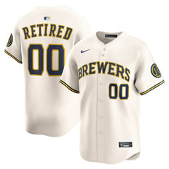 MLB Milwaukee Brewers Nike Home Limited Pick-A-Player Retired Roster Jersey - Cream