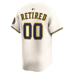 MLB Milwaukee Brewers Nike Home Limited Pick-A-Player Retired Roster Jersey - Cream