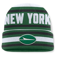 New York Jets Center Cuffed Knit Hat Green