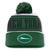 New York Jets Center Cuffed Knit Hat with Pom Green