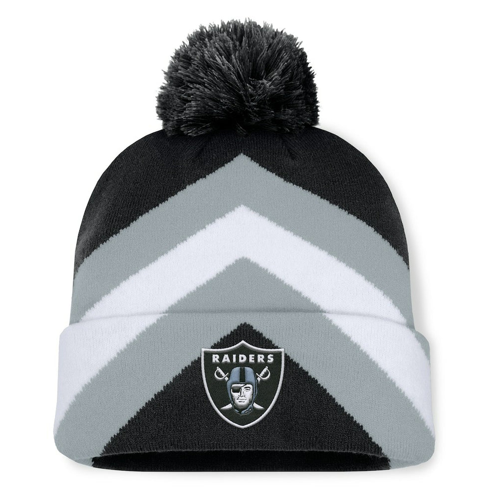 Las Vegas Raiders Women's Cornerback Cuffed Knit Hat with Pom Black