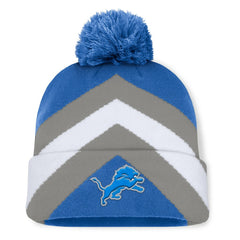 Detroit Lions Women's Cornerback Cuffed Knit Hat with Pom Blue