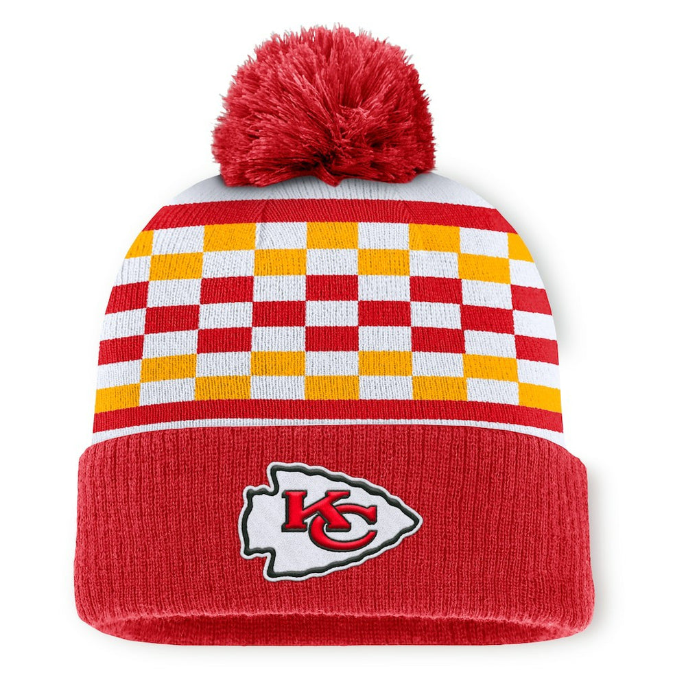 Kansas City Chiefs Women's End Zone Cuffed Knit Hat with Pom Red