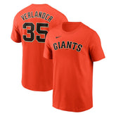 Justin Verlander San Francisco Giants Nike Fuse Name & Number T-Shirt - Orange T-shirts