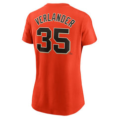 Justin Verlander San Francisco Giants Nike Women's Cooperstown Collection Fuse Name & Number T-Shirt - Orange T-shirts