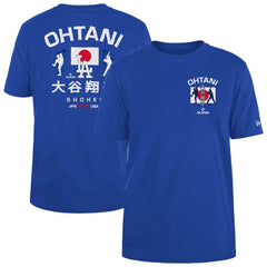 Shohei Ohtani Los Angeles Dodgers New Era Japan Flag T-Shirt - Royal T-shirts