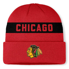 NHL Chicago Blackhawks Fanatics Centennial Cuffed Knit Hat - Red