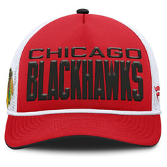 NHL Chicago Blackhawks Fanatics Centennial Foam Front Adjustable Trucker Hat - Red/White