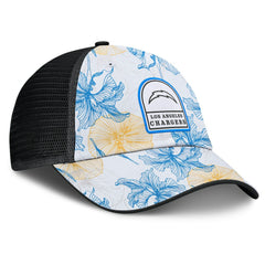Los Angeles Chargers Tropical Adjustable Trucker Hat White/Black